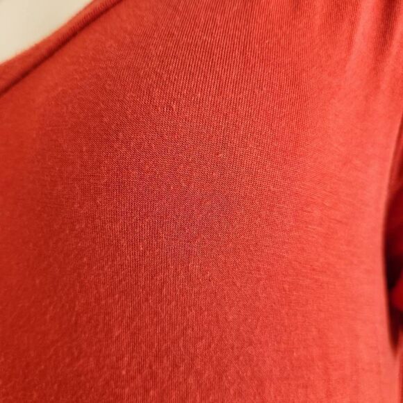 Isaac liev women's medium red maxi T-shirt dress pullover tie knotted casual sum - Picture 8 of 8